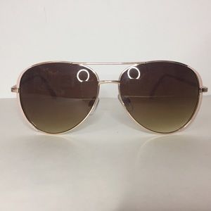 Brown Gradient Aviator Sunglasses